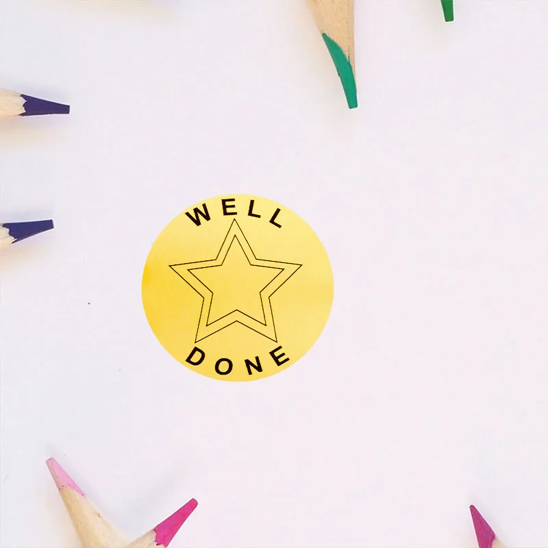 500Pcs 1.5In/3.8Cm Gold Round Star Thank You for Purchasing Product Gift Decoration Stickers Handmade Stickers, Small Business Stickers, Envelope Stickers, Product Purchase Thank You Stickers Gift Decoration Stickers - view 3