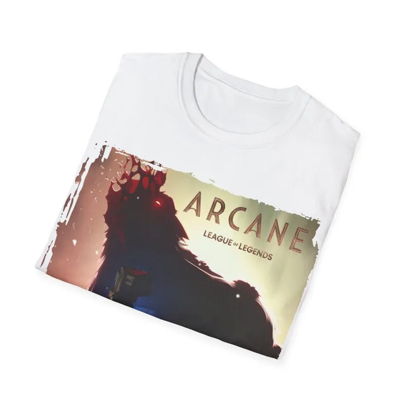 Unisex Gaming shirt Warwick and Vi fighting scene variant 2 / Softstyle Tshirt / Anime shirt / Arcane /