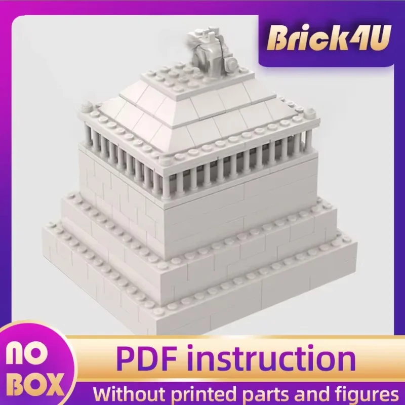 Briques de construction modèle Wonder Of The World Moc, blocs technologiques Halicarnassus Mausoleum, cadeaux, jouets de noël, ensembles de bricolage à assembler