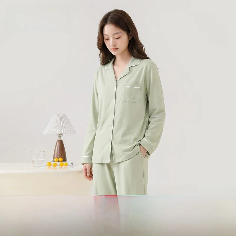 fenteng-women's-100-cotton-long-sleeve-sleepwear-home-clothes-set-spring-autumn-outwear-casual-style-antibacterial-soft-fabric
