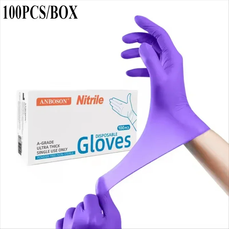 

100 шт./упак. многофункциональные резиновые бытовые перчатки, нескользящие нитриловые одноразовые пластиковые перчатки, аксессуары для бытовой чистки