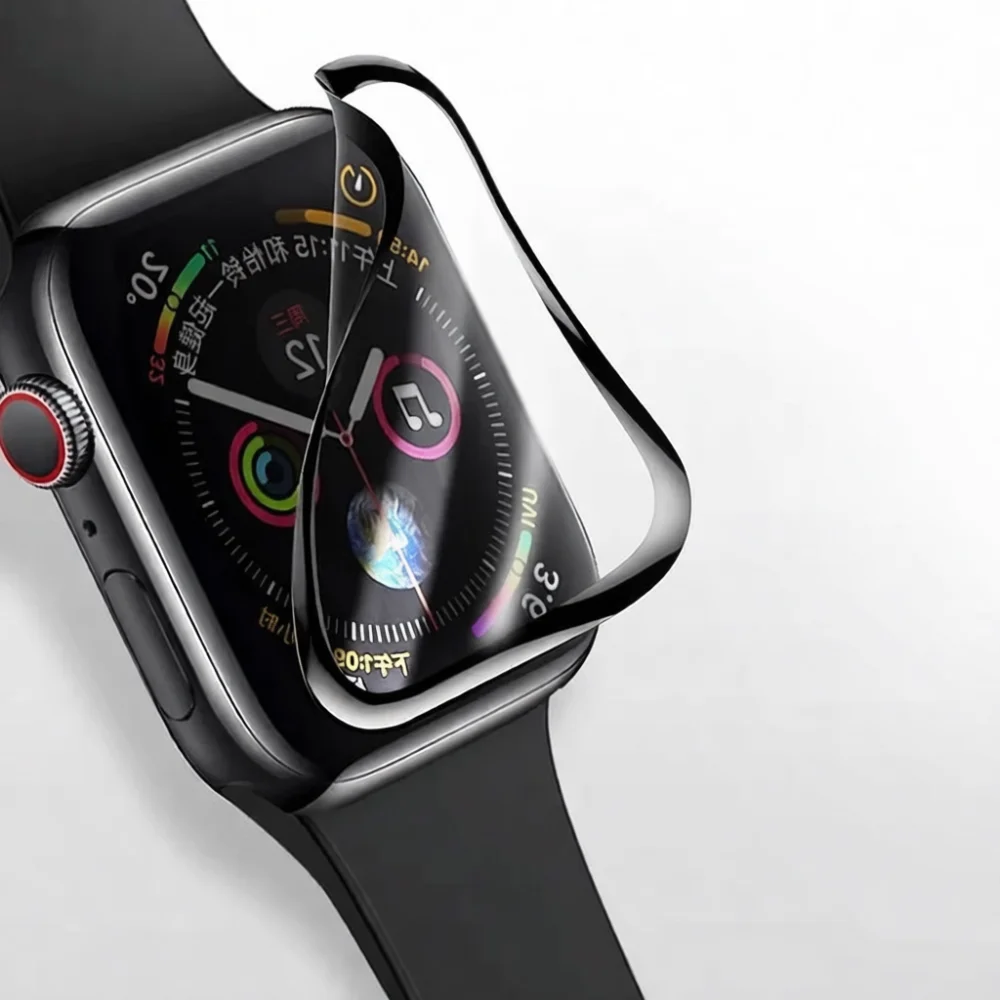 Smartwatch Screen Protector For IWatch 3D Curved PMMA Film Full Coverage Guard Clear Flexible Protective Cover Ultra Thin