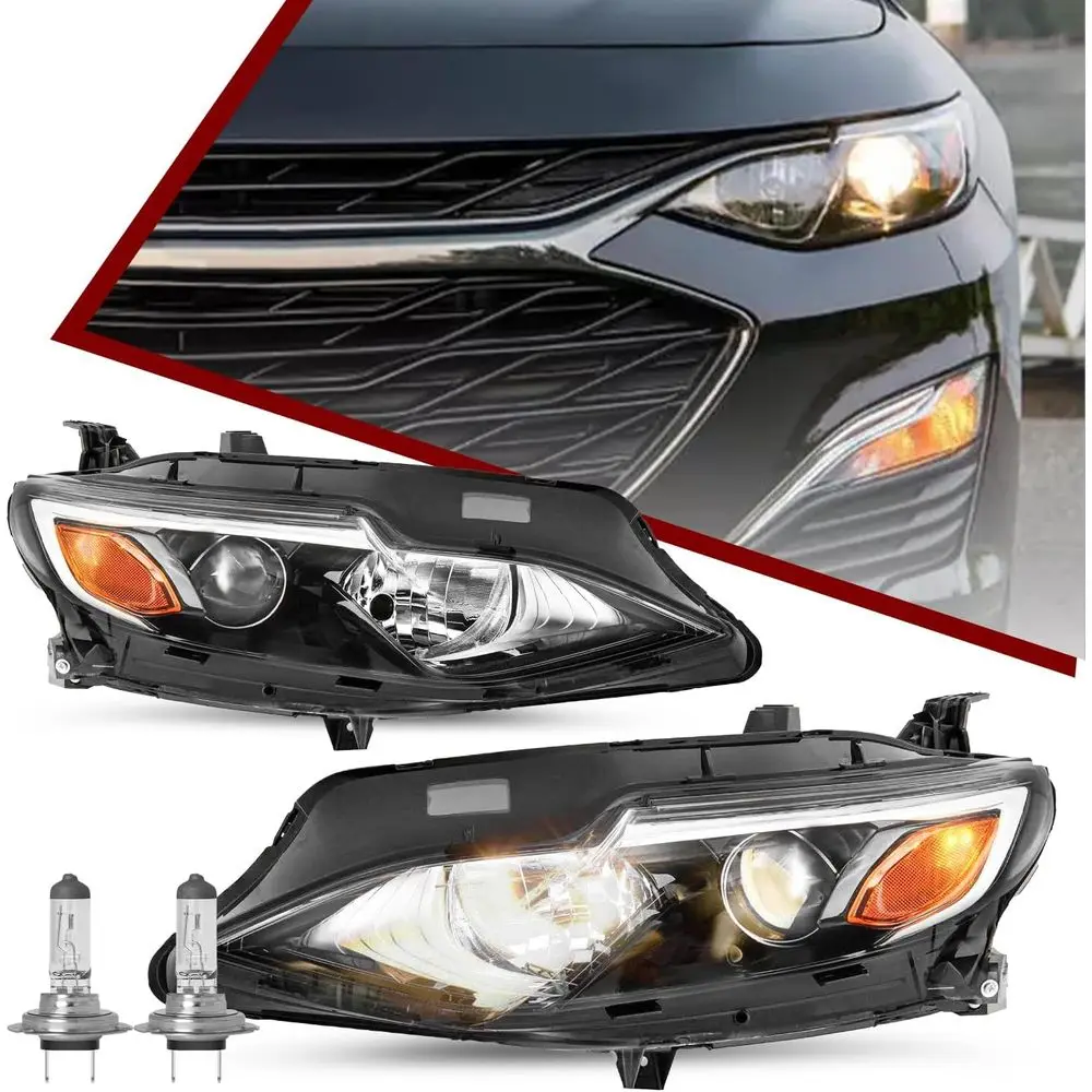 

Фара в сборе для Chevrolet Malibu с лампами, подходит для моделей 2019-2024 годов, в стиле OE, замена заводской галогенной фары