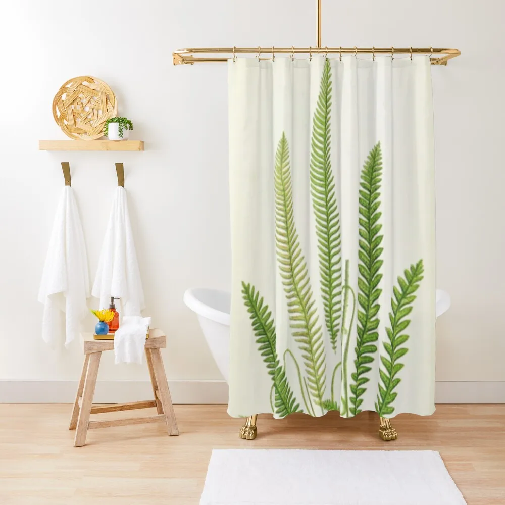 

Wild Ferns Shower Curtain Anime Bathroom Funny Shower Cover Shower Waterproof Curtain