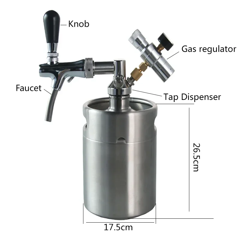 High quality beer keg draft beer kegs, stainless steel pressurized drink dispenser set