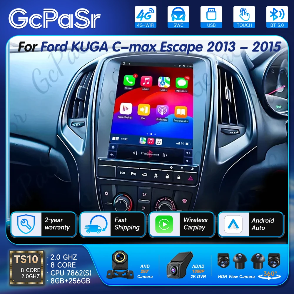 Central Multimídia Android 16 para Opel Astra J Vauxhall Buick Verano 2009-2015 com GPS Automotivo e Rádio Estéreo