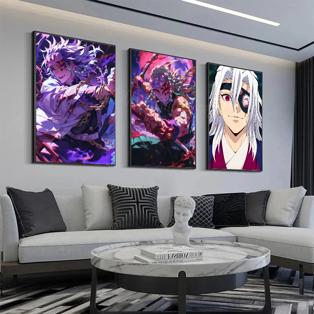 1pc Uzui Tengen Anime Demon Slayer Poster Poster Art Print Bar Living Room Furniture Decor