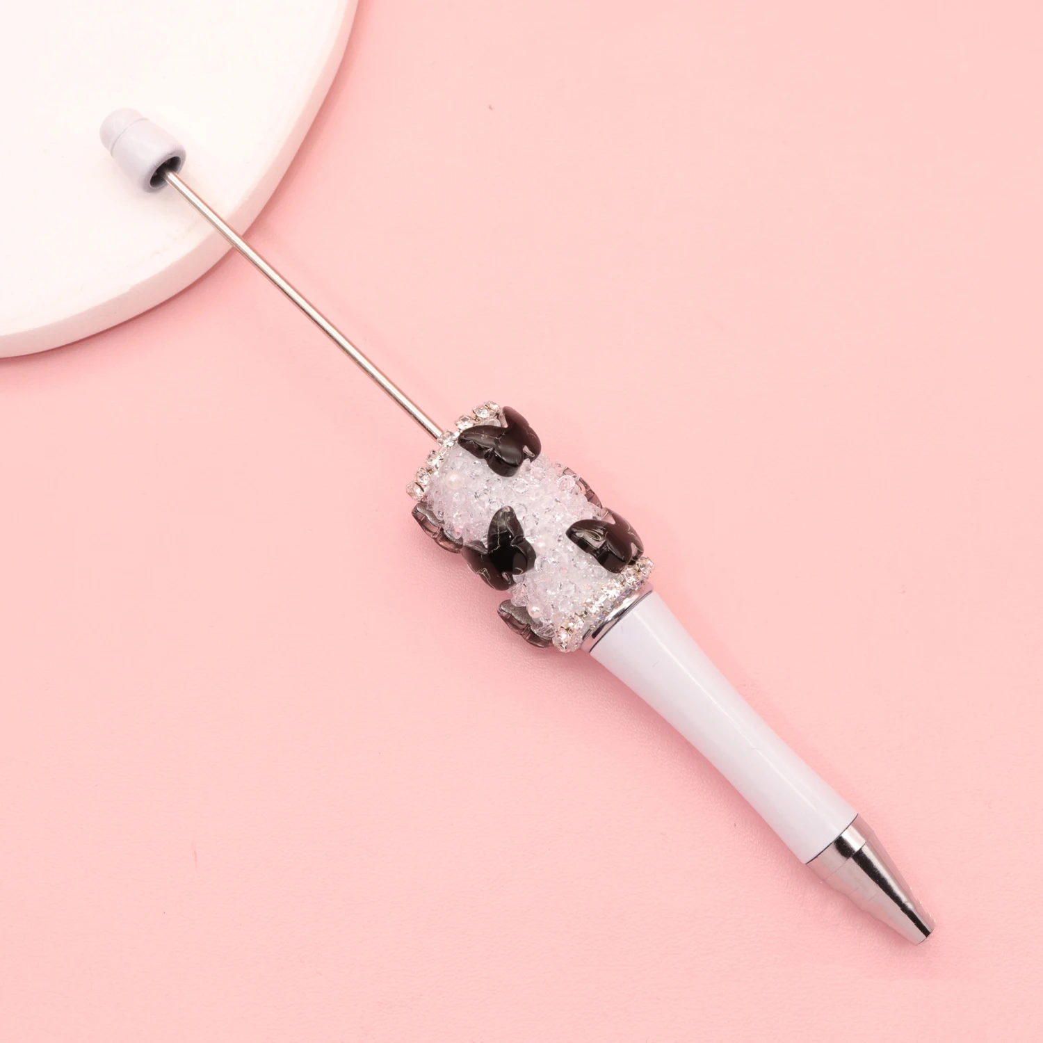 36Pcs Butterfly‑Embellished DIY Bead Pen – Pearl and Rhinestone Ballpoint Pen Gift for Teens & Office Use