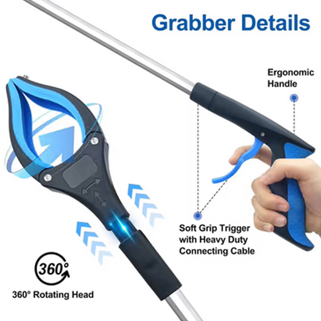 Collapsible Garbage Reacher Grabber Pick Up Tools