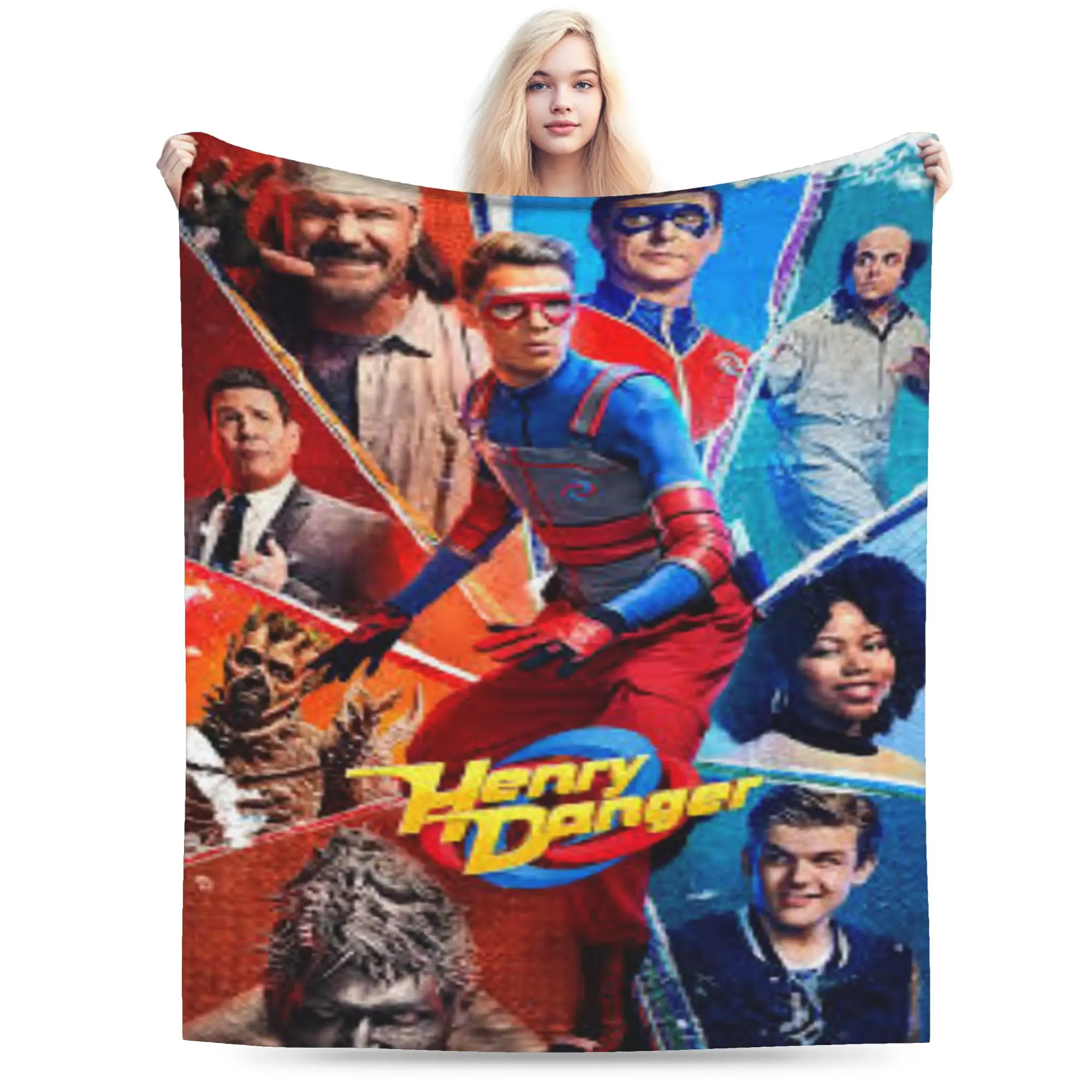 Captain Henry And Kid Danger  Blankets Soft Flannel Healing Present  Throw Blanket Rug Piece
