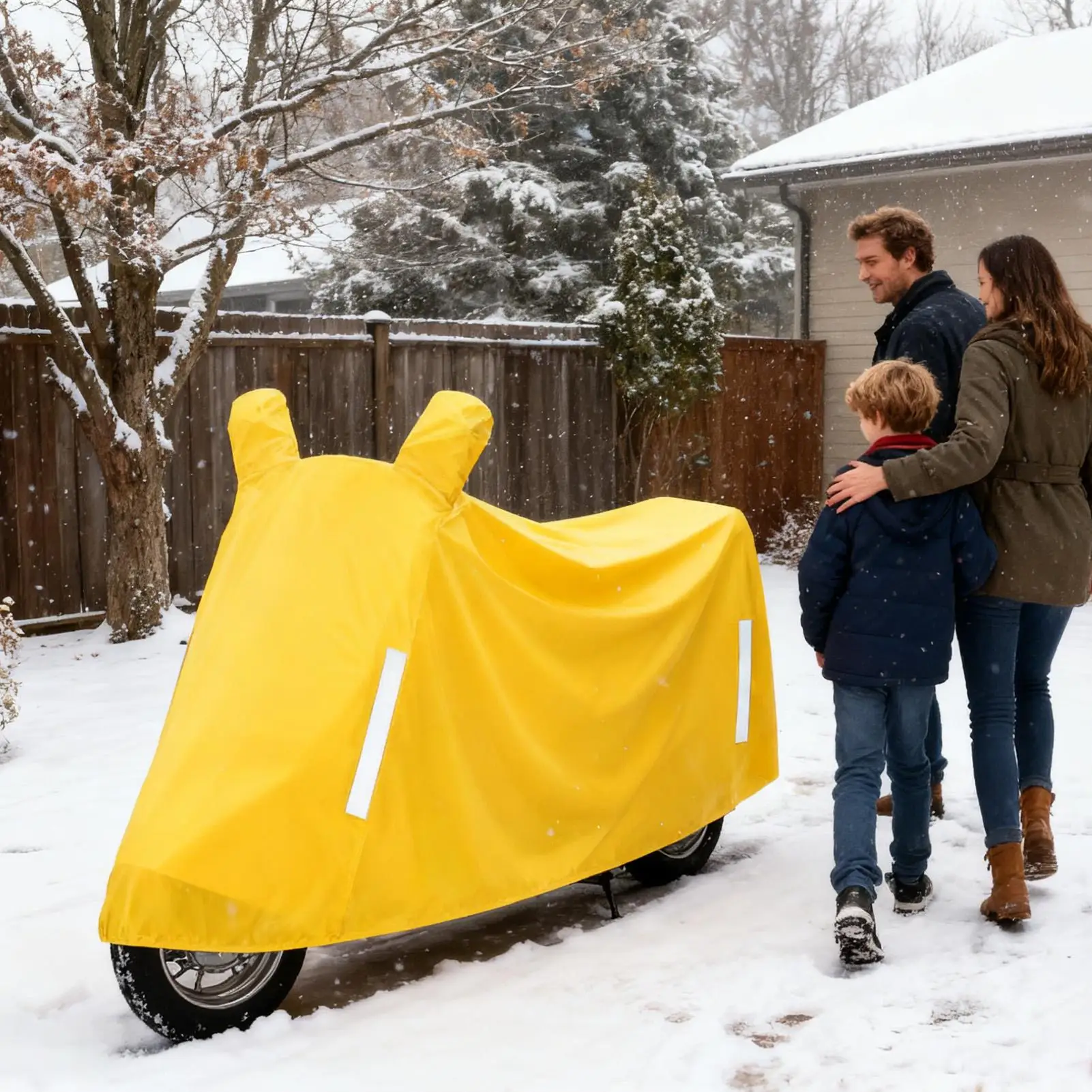 

Motorcycle Cover Heavy Duty Rainproof Dirt Bike Cover Electric Vehicle Protector For Scooter Electric Vehicle Winter Garage