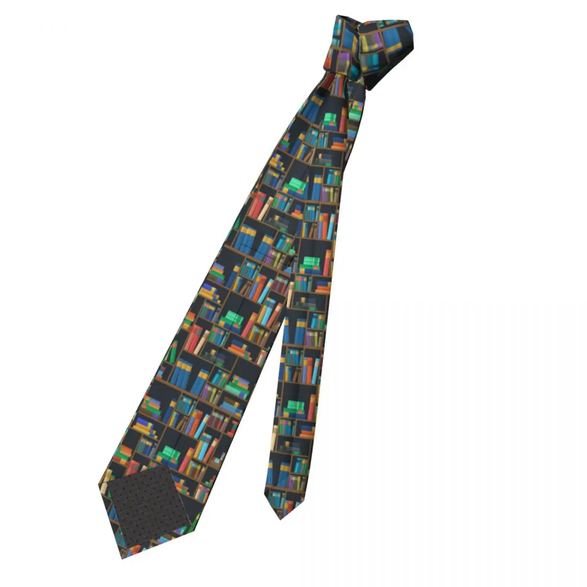 Library Book Necktie Men Women Casual Polyester 8 cm Narrow Neck Tie for Men Suits Accessories Cravat Party