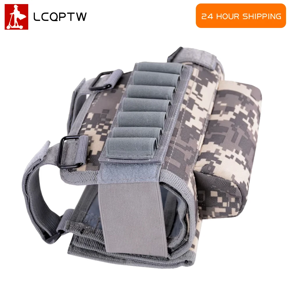 

Регулируемая нейлоновая подставка для боеприпасов, сумка для патронов, уличная тактическая сумка для охоты, приклад, подставка для винтовки, подставка для щек, держатель для пуль