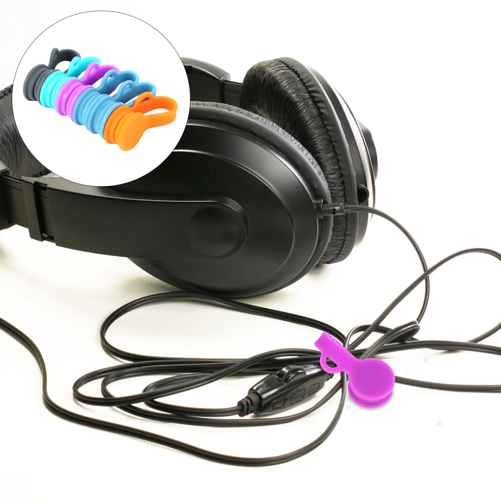 

6Pcs Earphone Holder Cartoon Style Cable Winder Silicone Magnet Cable Clip for Phone Headphone Wire Management