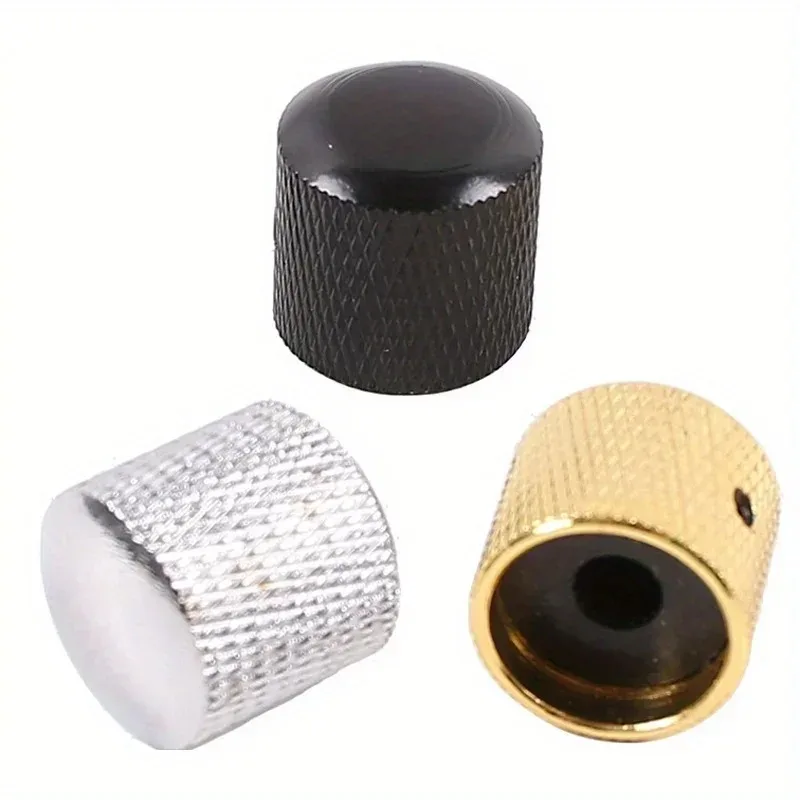 2PCS 6MM Metal Electric Bass Guitar Volume Knob Bass Sound Electric Guitar Potentiometer Cap Electric Guitar Knob Cap