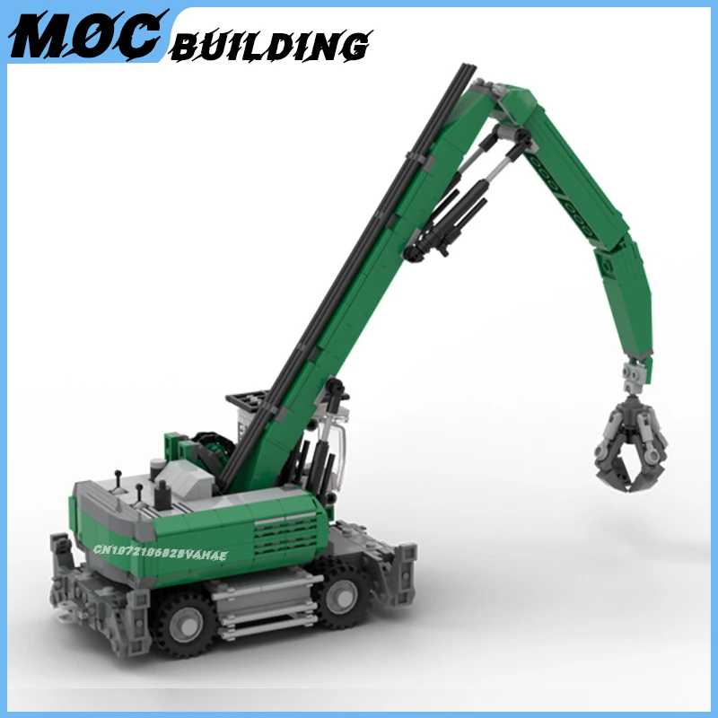 MOC Building Blocks City Engineering Vehicle Model Dump Truck Crane Creative Toys DIY Assembly Bricks Collection Display Gifts