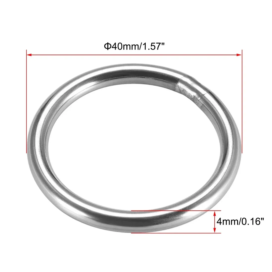 10p Rvs O Ring 20/30/40/50/60mm Binnendiameter 3/4/5mm Dikte Strapping Gelaste Ronde Ringen Penis Rondelles Anilha