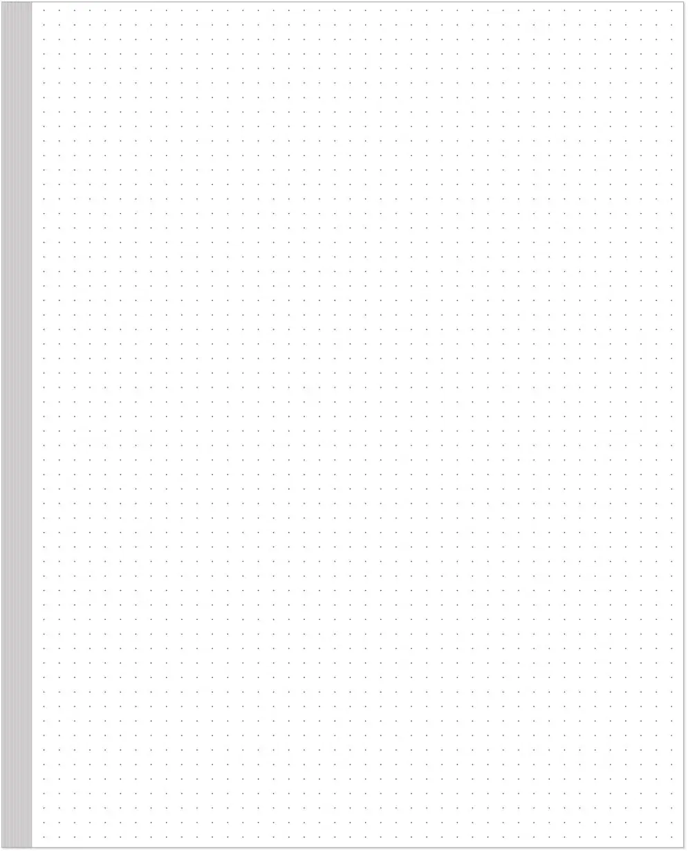 

Dotted Grid Paper, 8.5x11 Loose-Leaf Unpunched, 100 Sheets/200 Pages, 100gsm White, for Planners & Notebooks