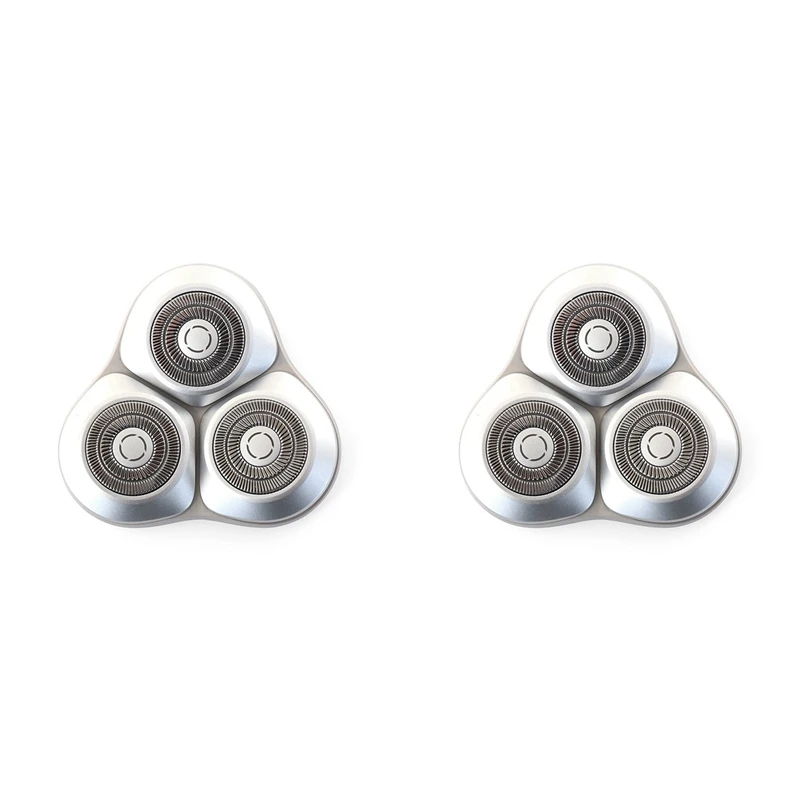 샤오미 미지아 S101 용 전기 면도기 교체 블레이드, 수염 트리머, 헤어 면도 교체, 헤드 그레이 + 실버, 2X