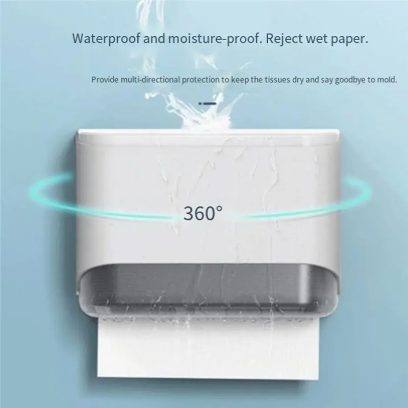 NEW HOT In Stock-Wall Mount Paper Towel Dispenser, Classic Tissue Storage Box For Home For Bathroom& Business No-Hole Installati