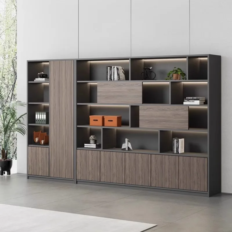 

Шкафы для хранения документов с замком, деревянный современный книжный шкаф, шкафы для хранения документов, фон для босса, офисная мебель, Lemari Arsip XYWJG