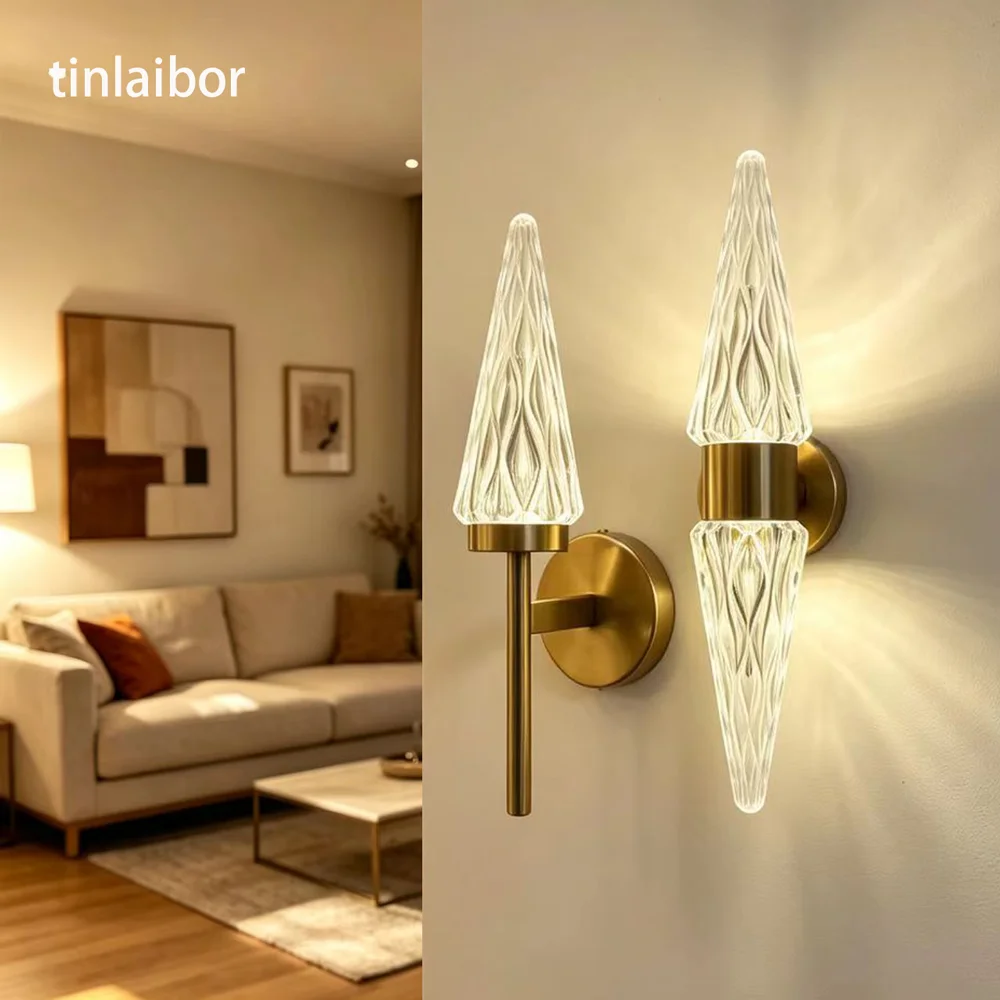 

Luxury Christmas Tree Wall Light Designer Bedlight for Bedroom Living Room Sofa Stairs Background Modern Minimalist Style