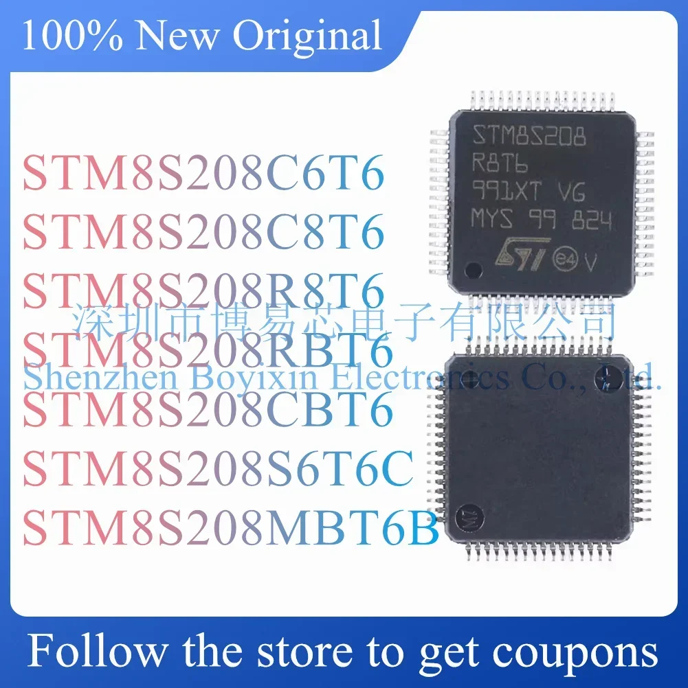 

STM8S208C6T6 STM8S208C8T6 STM8S208CBT6 STM8S208R8T6 STM8S208RBT6 STM8S208S6T6C STM8S208MBT6B Original genuine