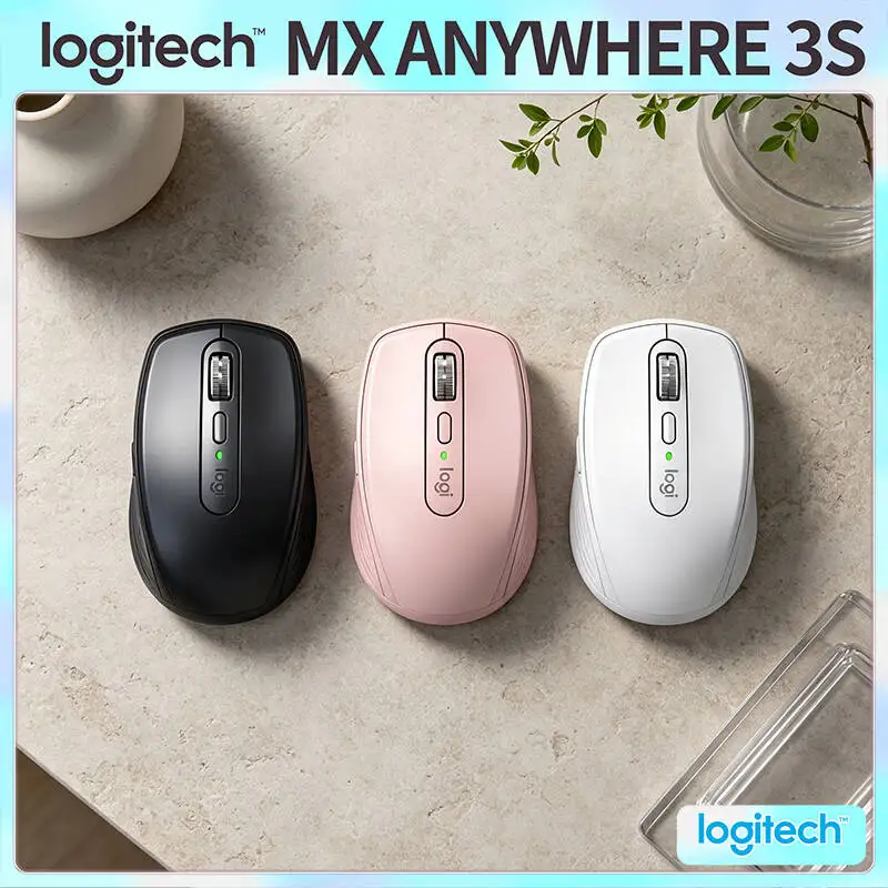 Precision Logitech MX Anywhere 3S - 8K DPI, MagSpeed Hyper-Scroll, Quiet Clicks, Travel-Friendly Build, USB-C Quick Charge