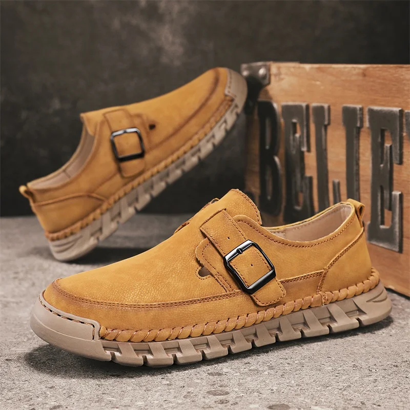 

Men's Loafers Comfortable Leathe Casual Dress Shoes Light-Weight Moccasin Slip On Driving Shoes for Male