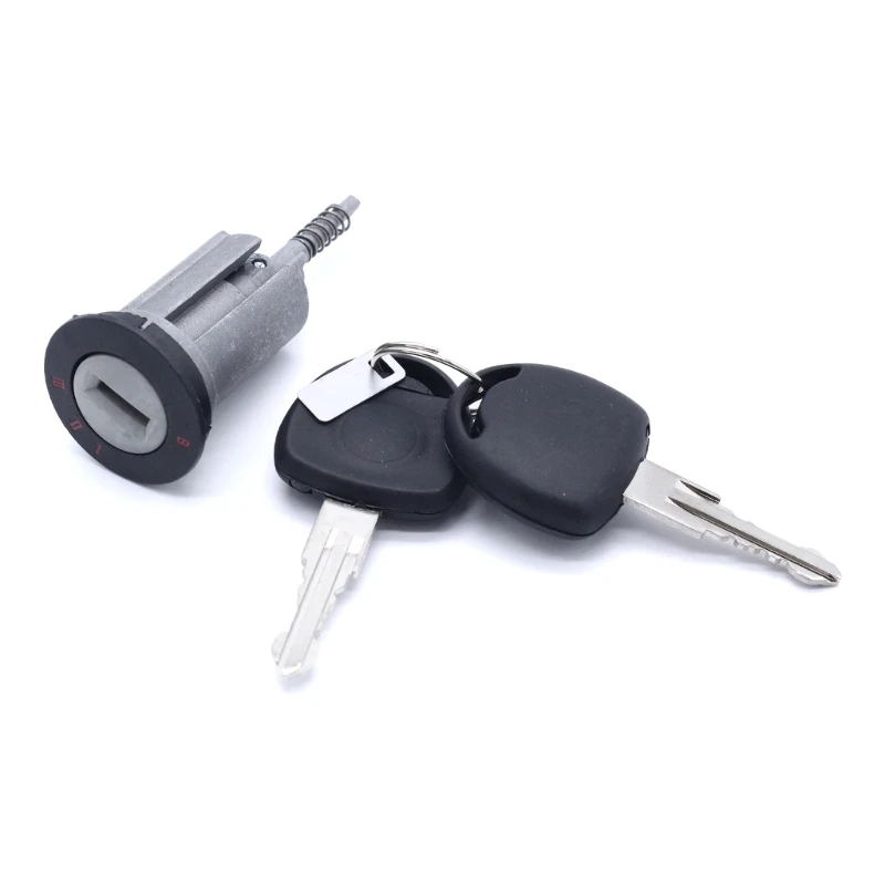 Car Combination Ignition Barrels Lock Cylinder with 2 Keys Easy Installation Accessories for 93172805 Automobiles