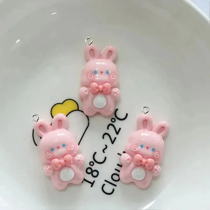 10Pcs Mixed Cartoon Glossy Animal Charms Resin Dog Bear Rabbit Monkey Koala Pendants For DIY Earring Necklace Jewelry Craft view 6
