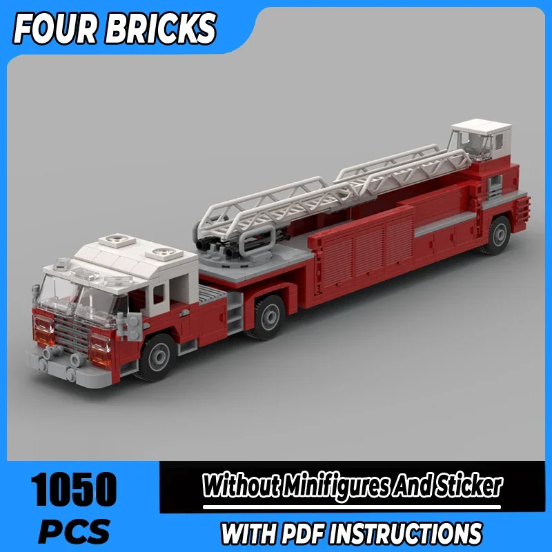 

Fire fire Moc Building Blocks Seagrave Tiller Truck Technology Modular Bricks Model Gifts Christmas Toys DIY Sets Assembly！