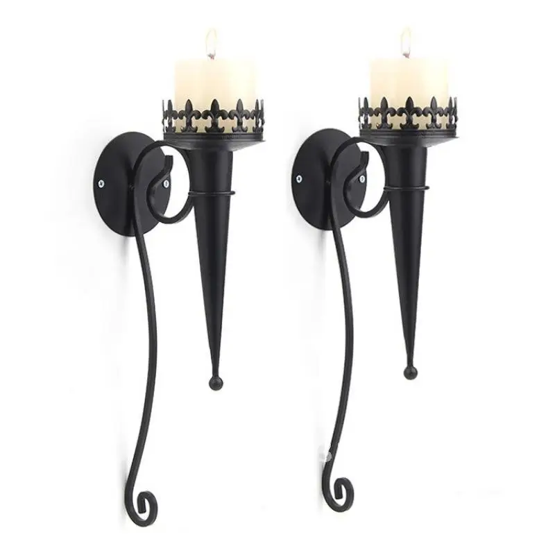 

Wall Hanging Iron Candle Holder Wall Candle Holder European Style Living Room Wall Decoration Wall Decoration Art Decoration