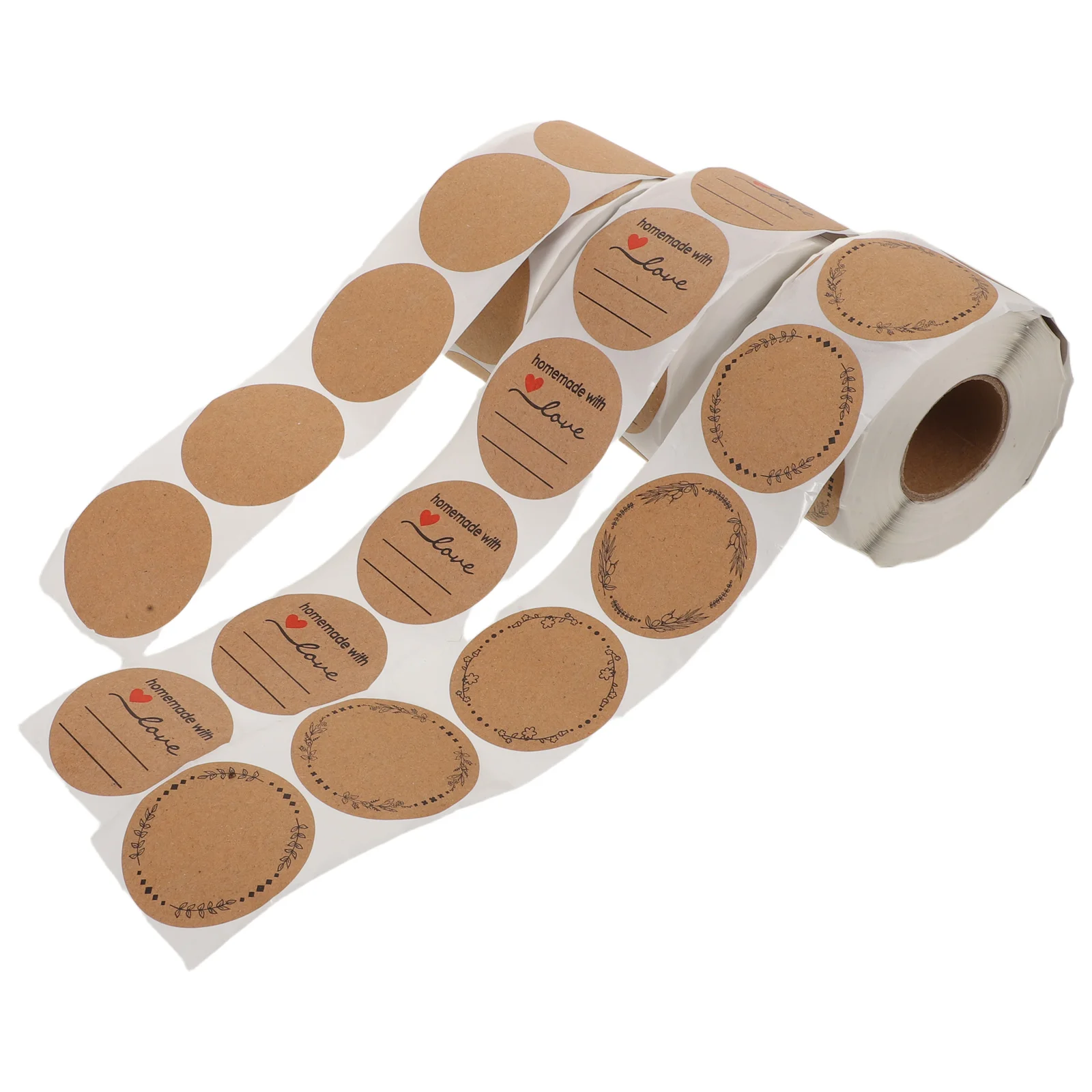 3 szt. okrągłe naklejki samoprzylepne 8,5 cm w rolce, puste etykiety okrągłe do pakowania, wysyłki i opakowywania