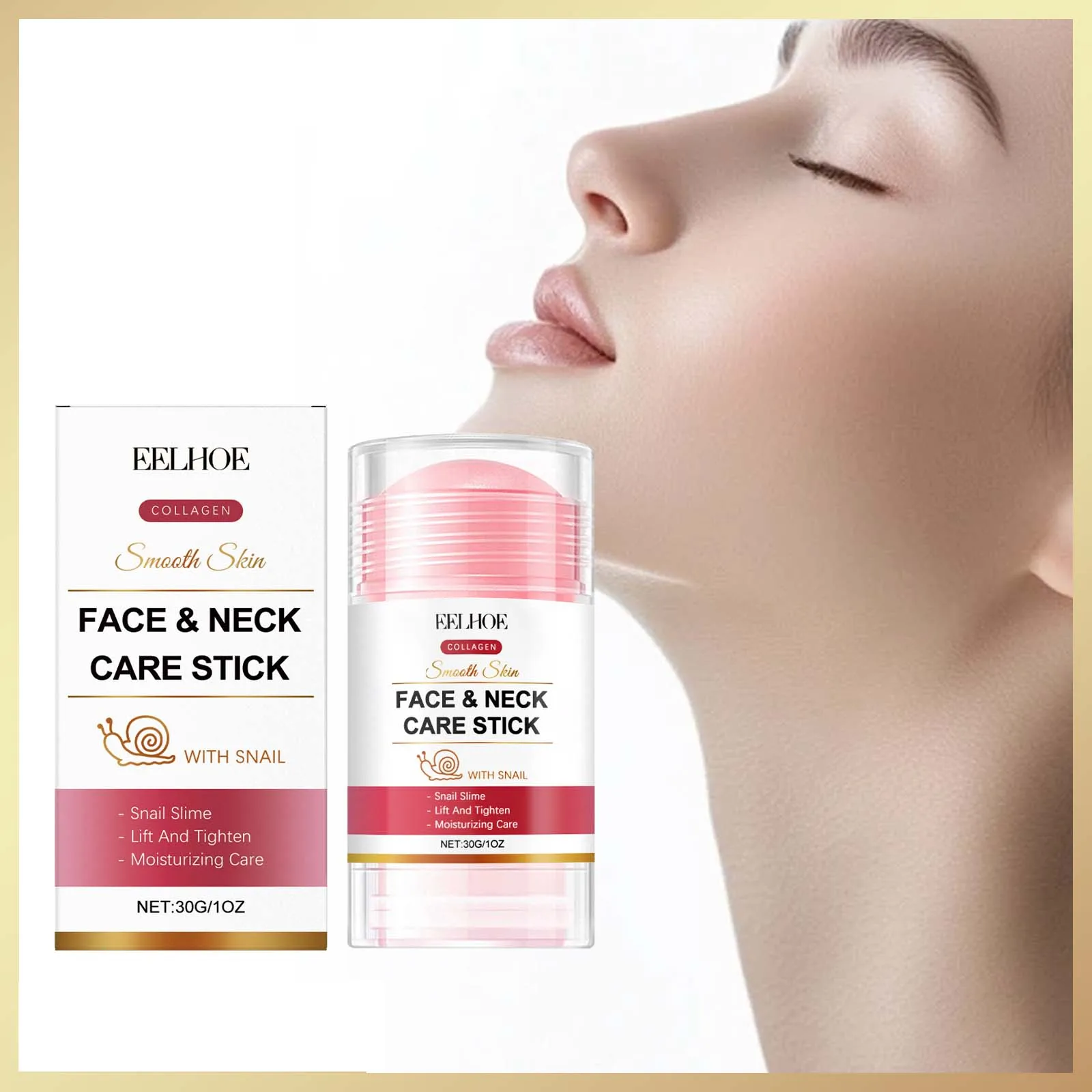 

Face Neck Collagen Moisturizing Stick Firming Gentle Hydrating & Revitalizing Smoothing Face Neck Care Stick Portable Skincare