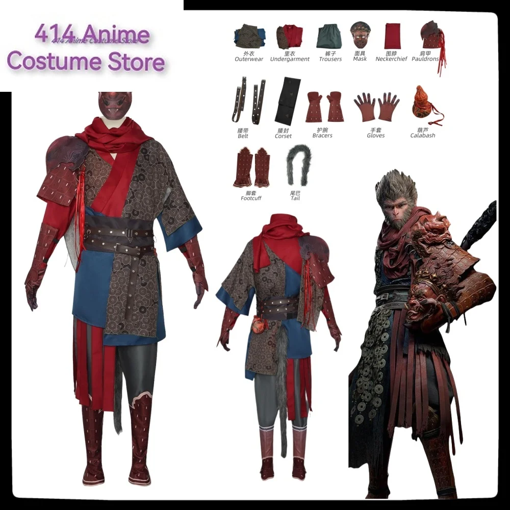 

Black Myth Cos Wukong Red Blue Styles Cosplay Anime The Destined One Adults Costume New Game Wukong Fancy Stage Costume