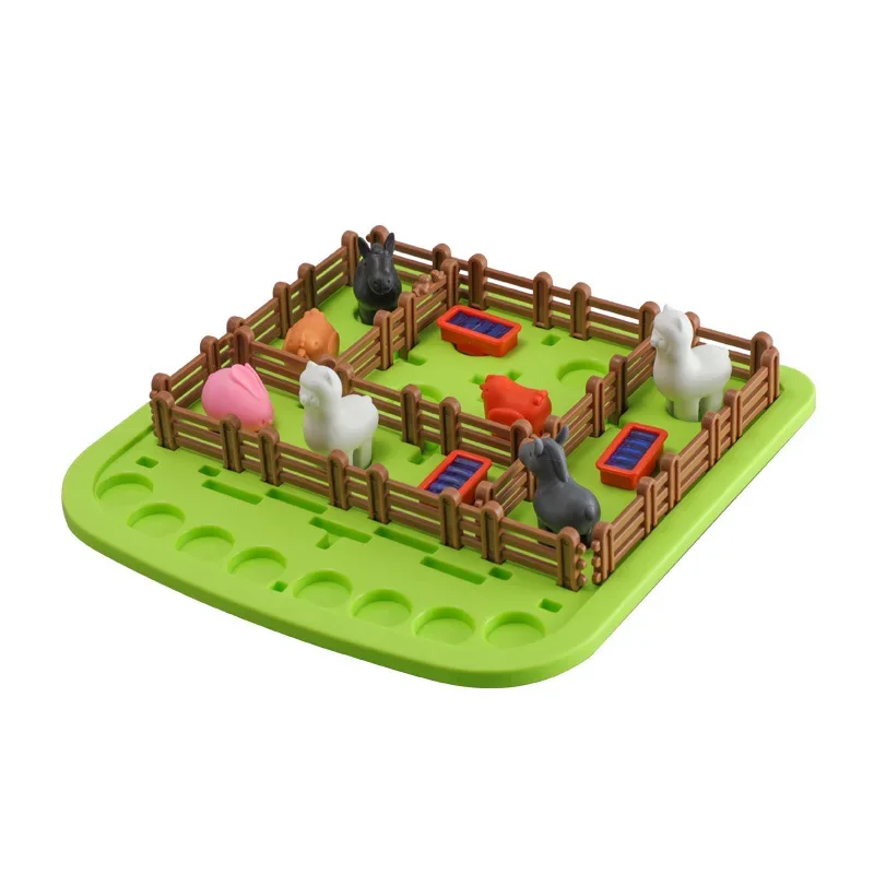 Children’s Brain Training 3D Jigsaw Puzzle - Farm Animal Logic Game Multiplayer Interactive Board & Educational Toy for Kids