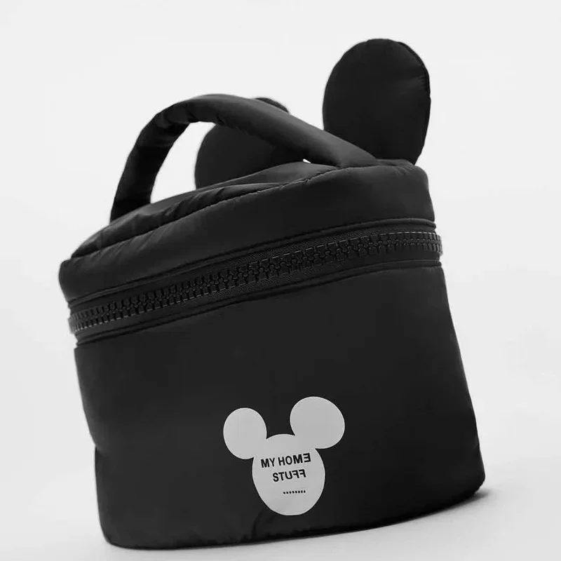 Disney Mickey Mouse Travel Portable Women Makeup Bag High Capacity Toiletries Waterproof Storage Cosmetic Case Zipper Wash Pouch