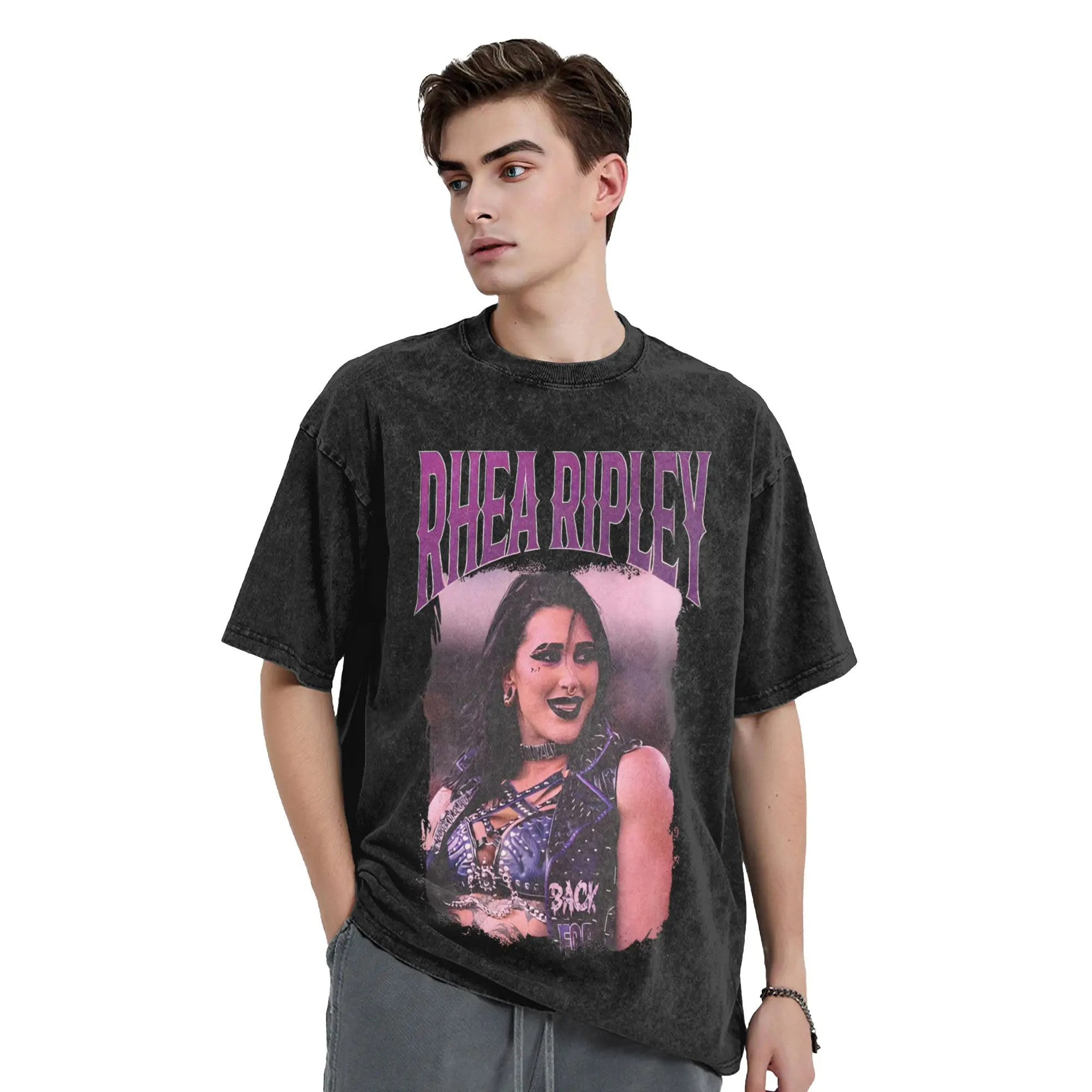 Camiseta de luchador de lucha libre rea ripley para hombres y mujeres, camisetas gráficas 100% de algodón, ropa superior