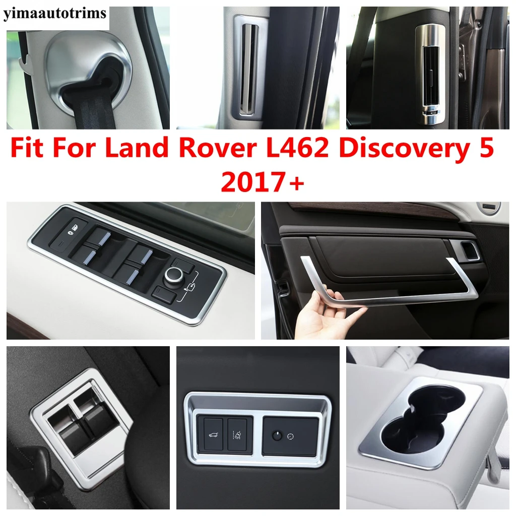 

Water Cup / Safety Belt Buckle / Window Lift / Head Light Cover Trim ABS Accessories For Land Rover L462 Discovery 5 2017 - 2022