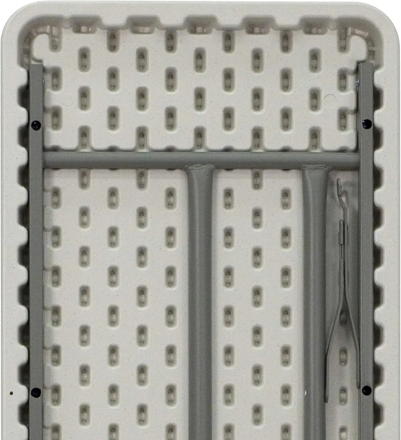 Elon 6' Plastic Folding Training and Event Table, Rectangular Folding Training Table with 220-lb. Static Weight