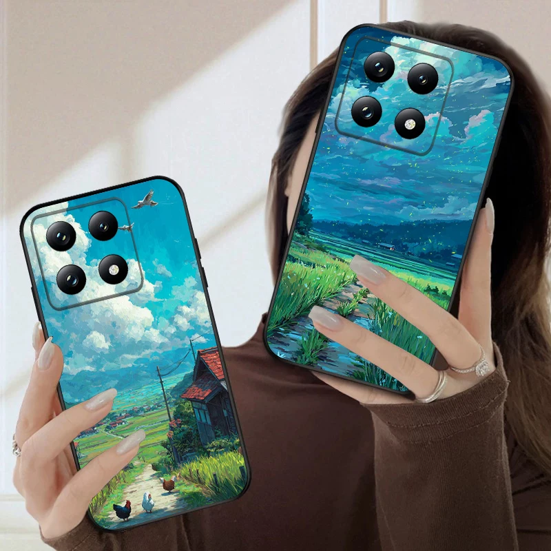 

pastoral Landscape For Xiaomi Poco X7 M7 Pro 5G M5 X4Pro M4 M6 4G C65 C75 F6 F5 X6 X5 7 X5 F7 Ultra M5S M4Pro 5G soft phone case