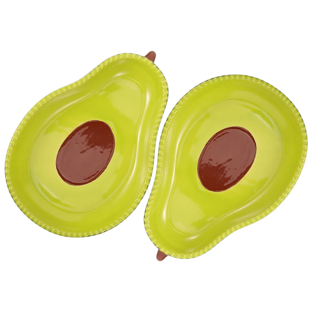 

2Pcs Avocado Shaped Ceramic Bowls Creative Japanese Style Fruit Salad Dessert Plates Kitchen Tableware Watermelon Bowl