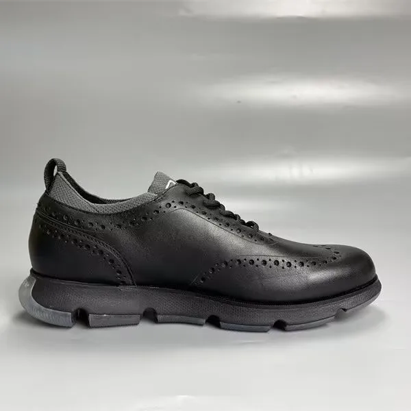 Men's Leather Golf Shoes Comfortable Lightweight Trainers_voghion.com