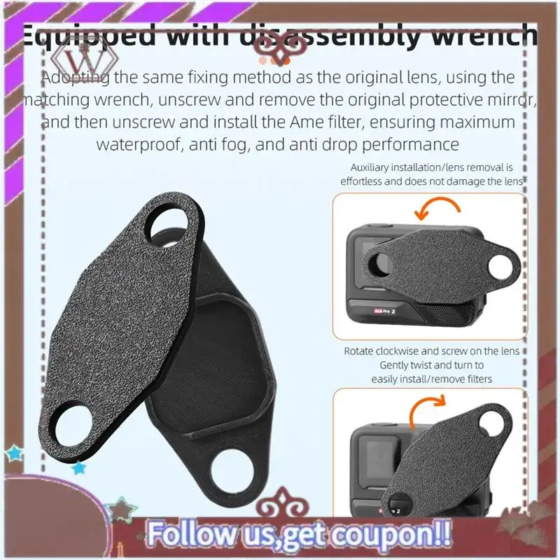 ABBG-4Pcs مجموعة مرشحات العدسة ND مرشحات حامي العدسة طقم ملحقات الكاميرا ND8/16/32/64 طقم مرشح ل Insta 360 ACE Pro2 #5
