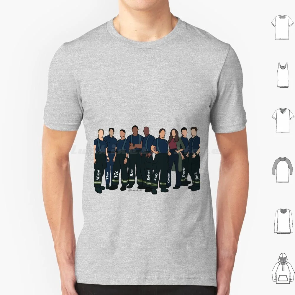 Station 19 Cast #2b T Shirt Cotton Men Women DIY Print Maya Bishop Carina Deluca Station 19 Greys Danielle Savre Stefania