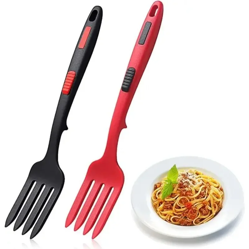 Garfo de servidor de espaguete multifuncional de silicone, Utensílios de cozinha flexíveis, Garfos de salada, Utensílios de cozinha