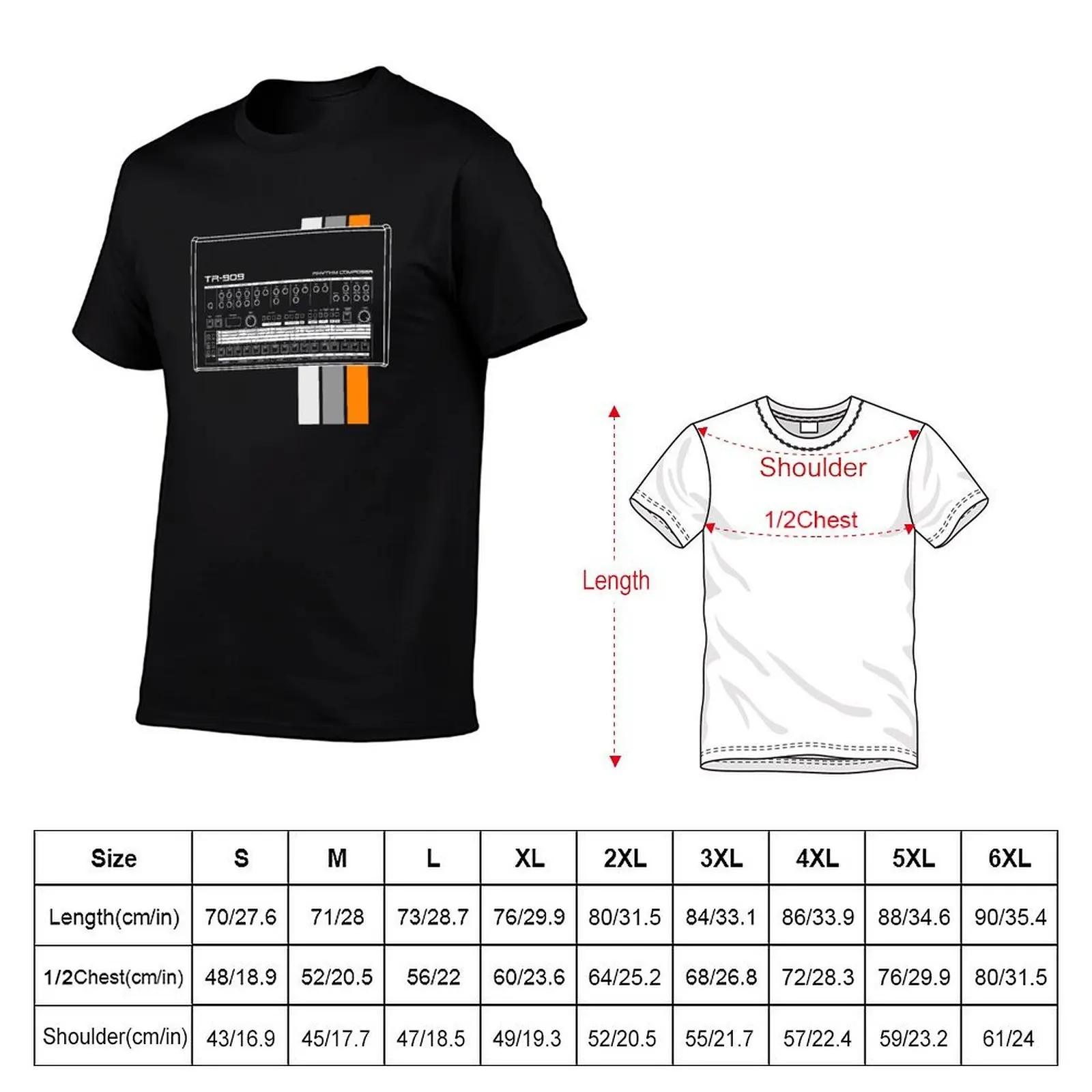 TR 909 Dark Background T-Shirt t shirts cotton 100% t shirts for man pack cotton T-Shirt