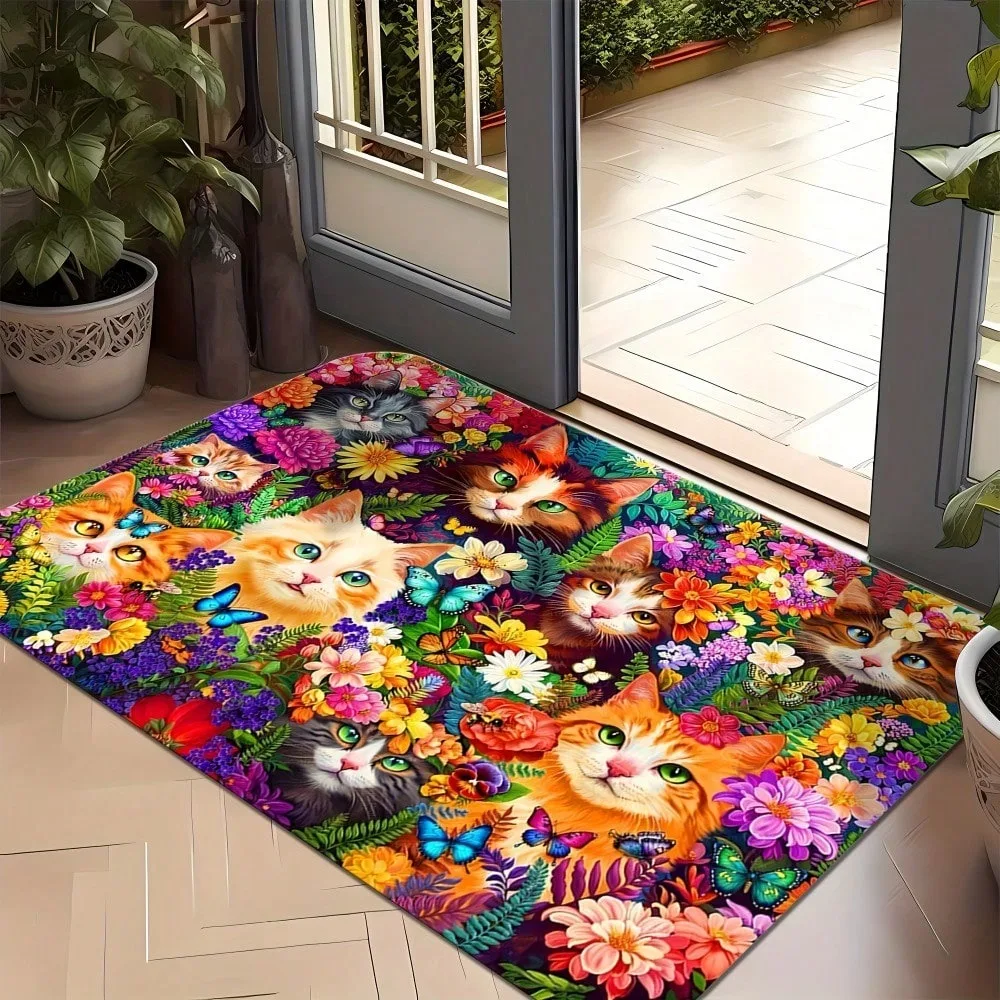 1Pc Cat Flower Patt…