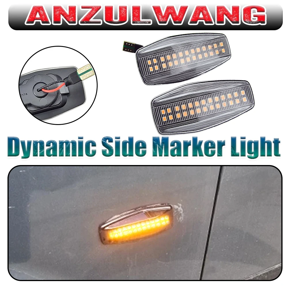 Luz LED de intermitente dinámica, lámpara de posición lateral, luces de señal repetidor para Hyundai Elantra Getz Sonata XG Terracan Tucson Kia